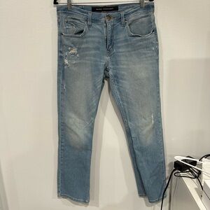 Marc Anthony Men's Distressed Denim Jeans - Light Blue